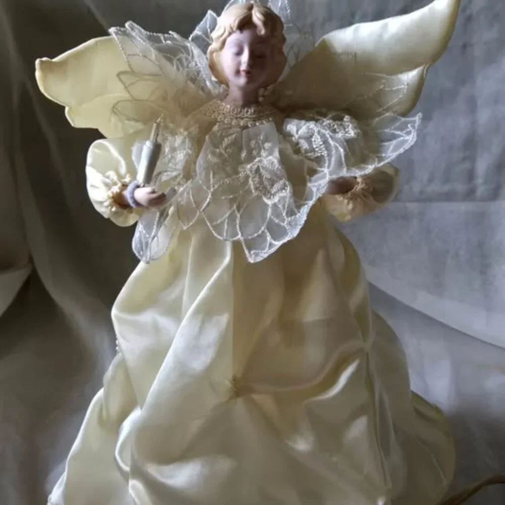 VTG Holiday Classic 11" Animated ANGEL Lighted Porcelian Face and Hands - Picture 12 of 16